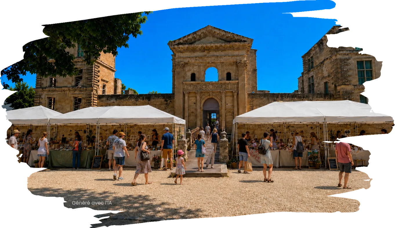 Le marché des créatrices dans la cour du château